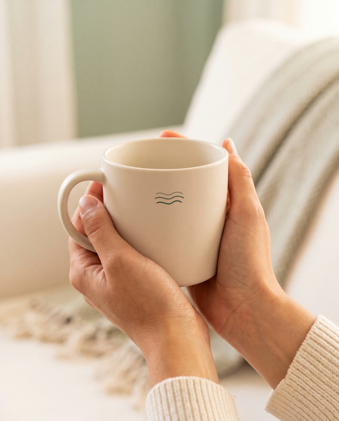 Mug held in hands